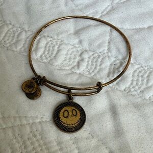 Alex and Ani Antique Gold Jack Skellington Charm Bangle